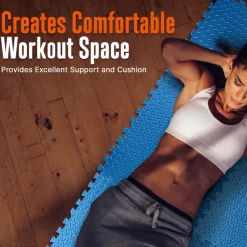 Exercise Mat 25 Pcs - Cushioned EVA Foam, Non-Skid, Easy Assembly, Blue<SQUATZ Sale