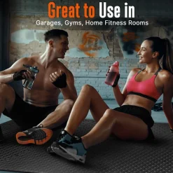Exercise Mat 6-Piece Set, Cushioned EVA Foam, Non-Skid, Easy Assembly<SQUATZ