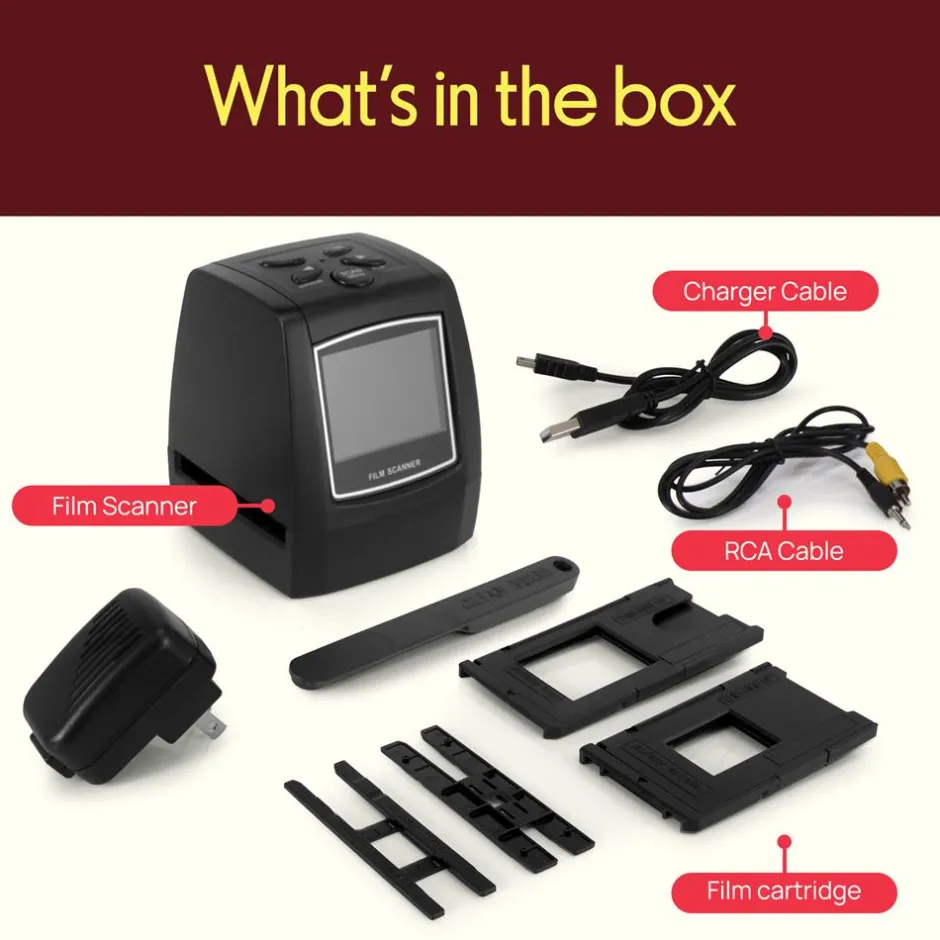 Film Scanner Slide Digitizer 22MP LCD Display TV Output<Pyle Sale