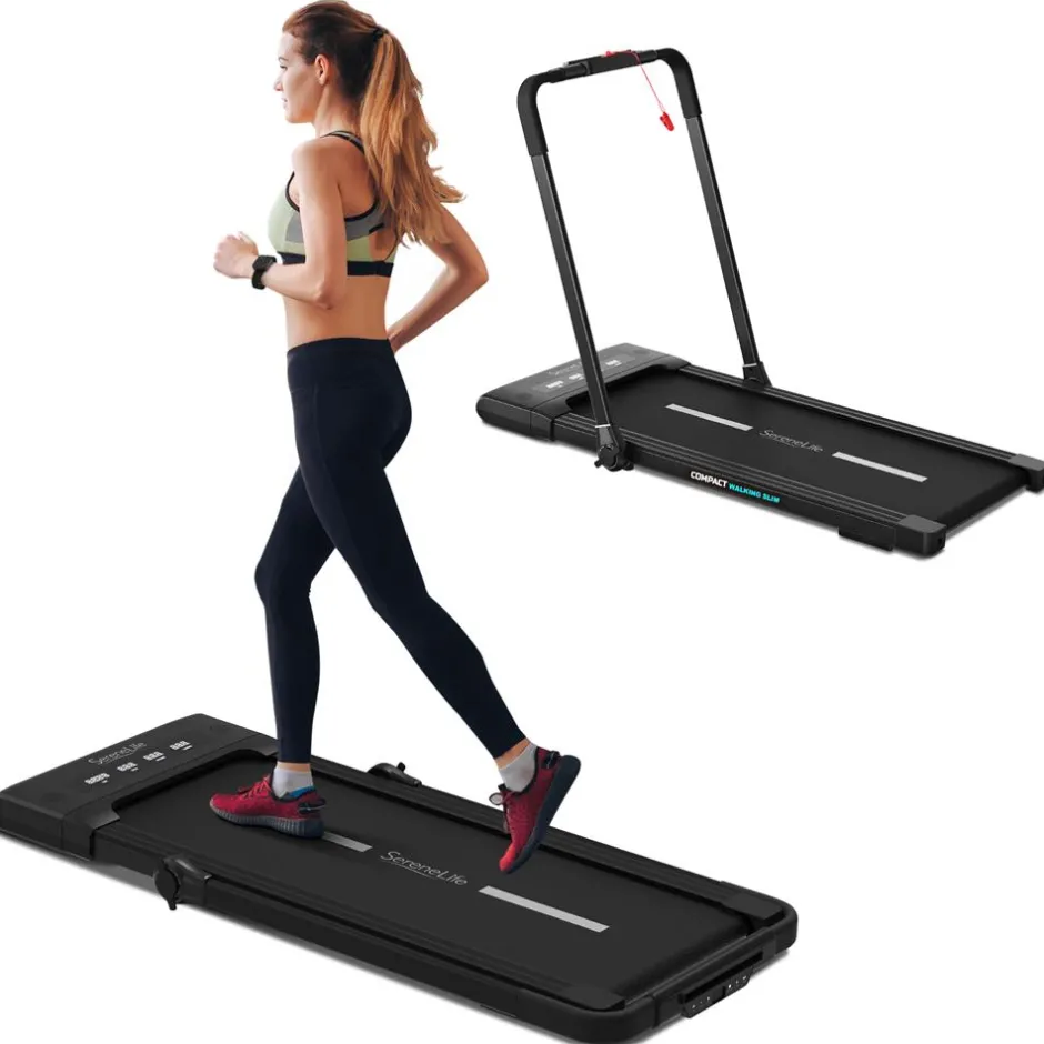 Foldable Treadmill & Walking Pad, 2.5 HP, 7.6 MPH, Easy Storage, 265lbs Capacity<SereneLife Sale