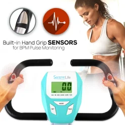 Folding Exercise Bike, Cardio Workout, 8 Resistance Levels, Pulse Monitor<SereneLife Online