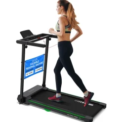 Folding Treadmill for Weight Loss, 2.5 HP Motor, Shock Absorption, White LED<SereneLife Hot