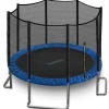 12FT Outdoor Trampoline - Safe Jumping, Reinforced Mat, Blue<SereneLife New