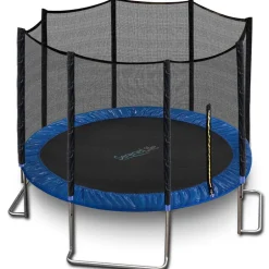 12FT Outdoor Trampoline - Safe Jumping, Reinforced Mat, Blue<SereneLife New