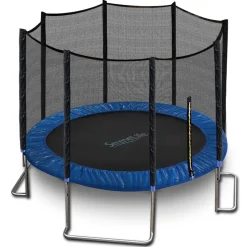 10FT Outdoor Trampoline, Safe Jumping, Reinforced Mat, Blue<SereneLife New