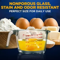 Glass Measuring Cup 250ml - Precise Pouring, Borosilicate, Clear<NutriChef New