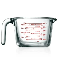 Glass Measuring Cup 500ml Precise Pouring Borosilicate Glass<NutriChef Online