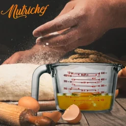Glass Measuring Cup 500ml Precise Pouring Borosilicate Glass<NutriChef Online