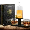 Glass Whiskey Decanter Set - Enhances Flavor - 780ml Clear Glass<NutriChef Clearance