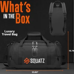 Gym Bag 50L Duffle Backpack Tear-Resistant Polyester, Spacious Compartments<SQUATZ Outlet