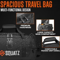 Gym Bag 50L Duffle Backpack Tear-Resistant Polyester, Spacious Compartments<SQUATZ Outlet