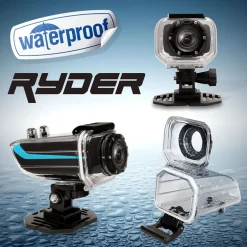 HD Action Camera 1080P Anti-Shake 16MP Waterproof Case Blue<GearPro Hot
