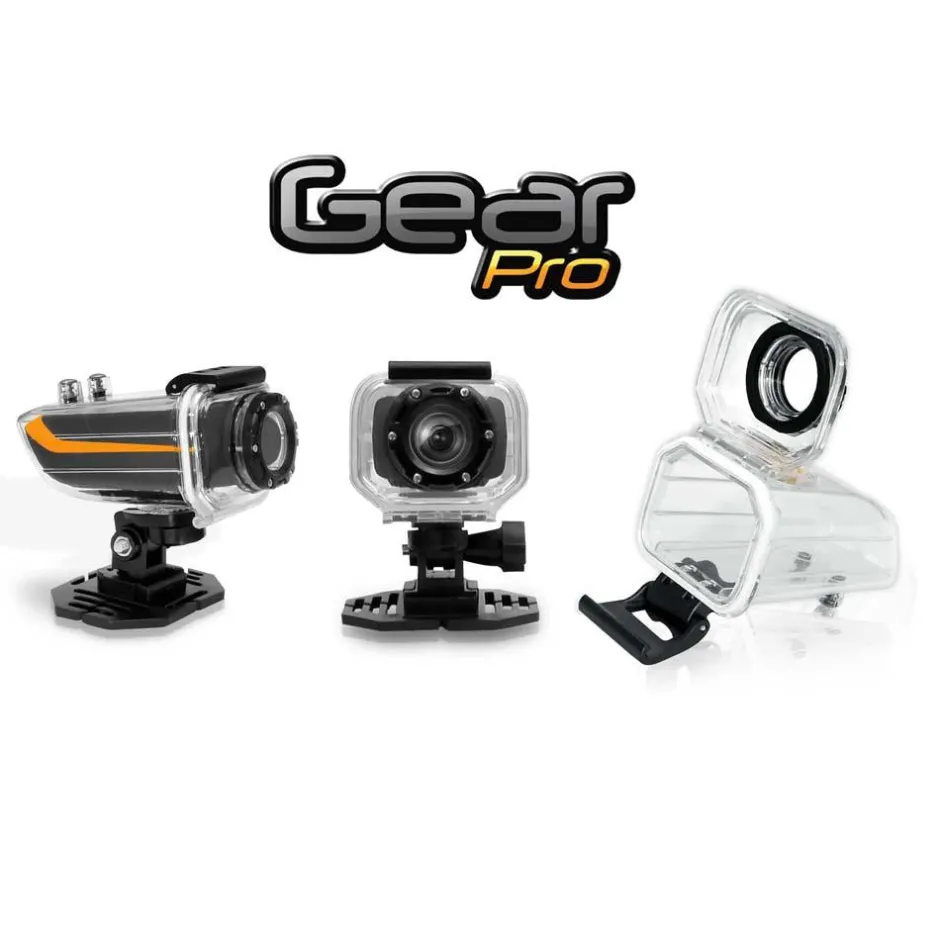 HD Action Camera 1080P GPS Waterproof 16MP Anti-Shake Orange<GearPro Discount