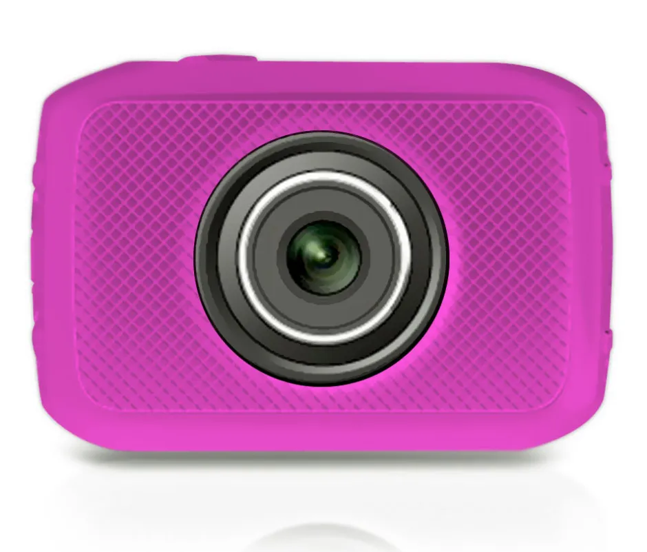 HD Sport Action Camera 720p Touch Screen Waterproof Case Pink<Pyle New