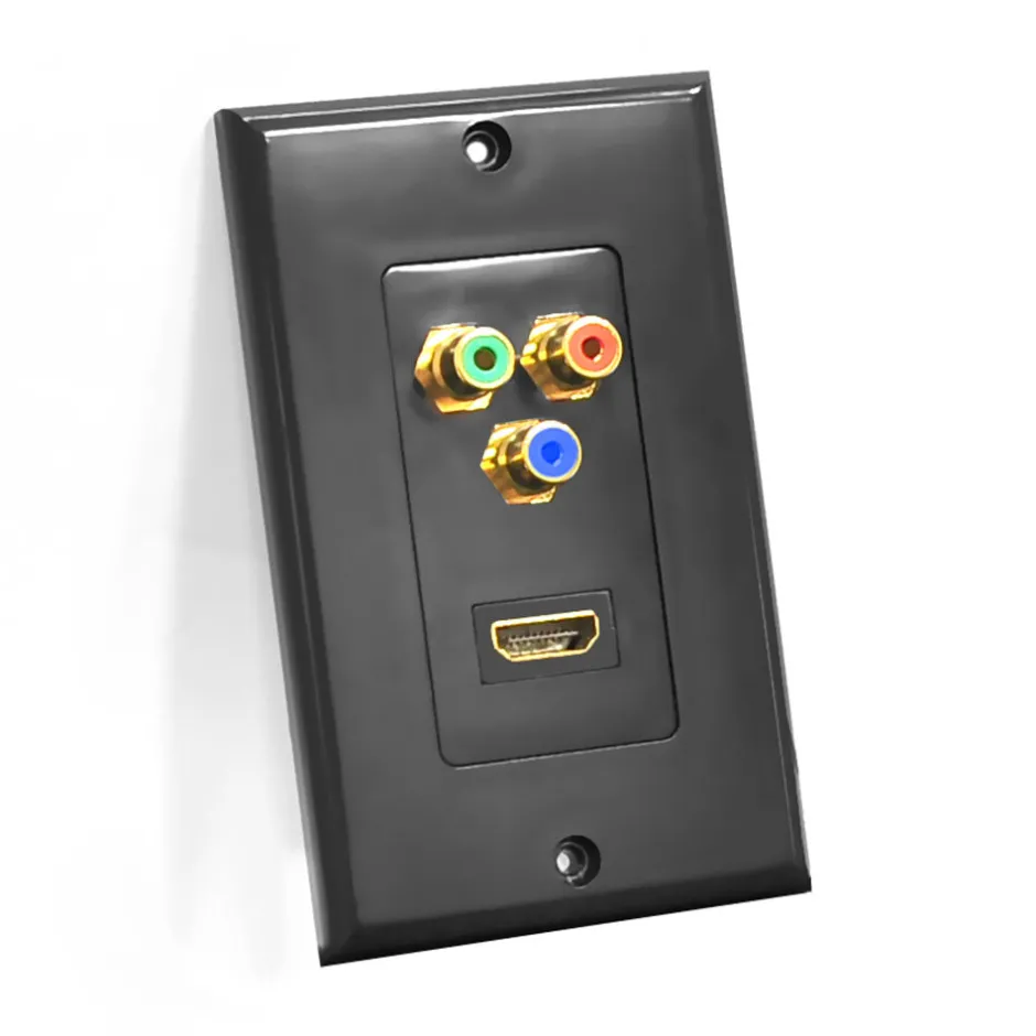 HDMI/RGB Wall Plate High-Def Video 1080p ABS Plastic<Pyle