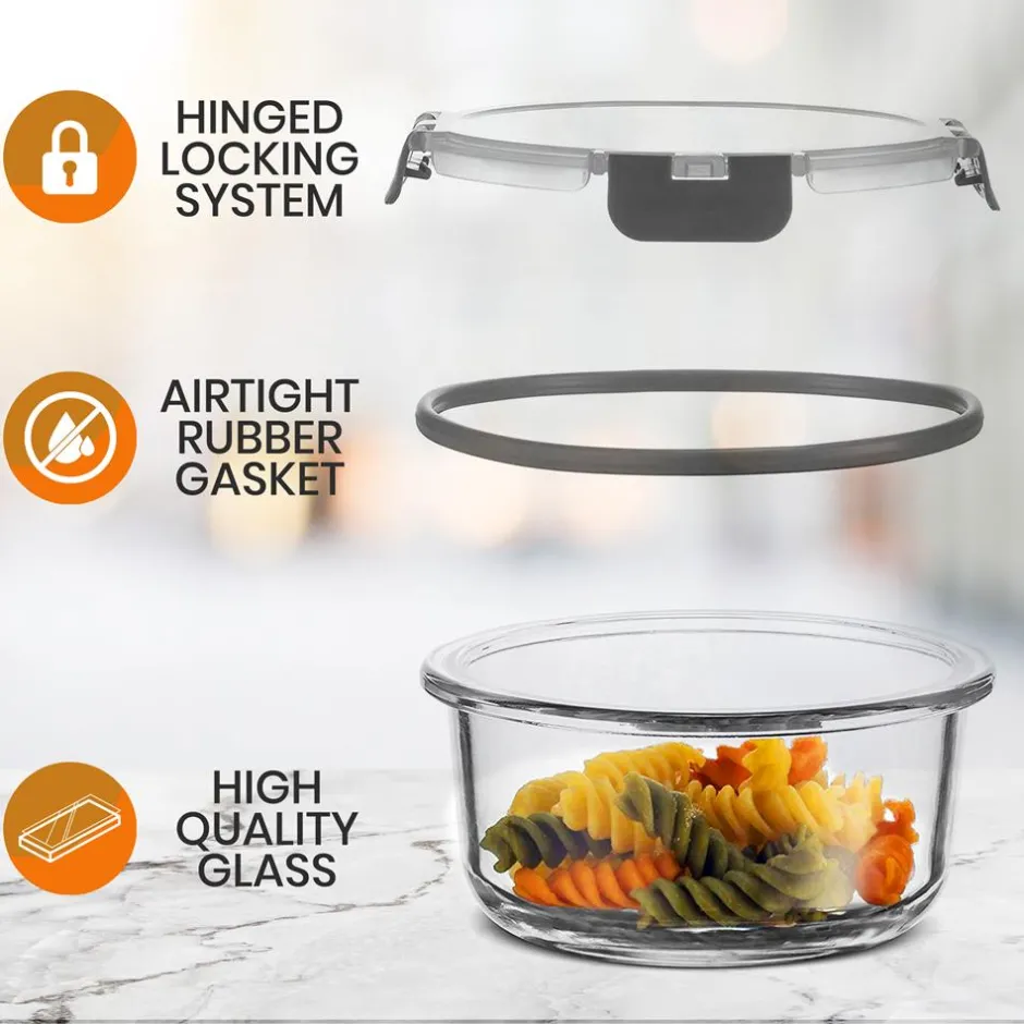 High Borosilicate Glass Food Container<NutriChef Best