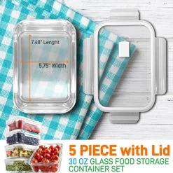 High Borosilicate Glass Food Container<NutriChef Hot