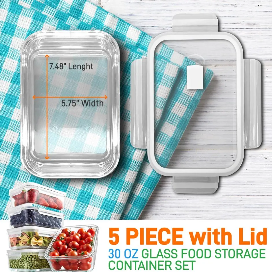 High Borosilicate Glass Food Container<NutriChef Hot