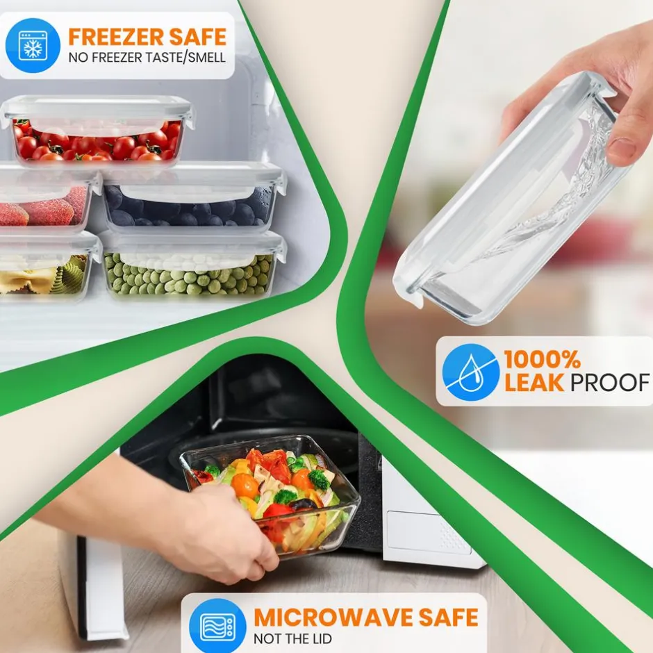 High Borosilicate Glass Food Container<NutriChef Hot