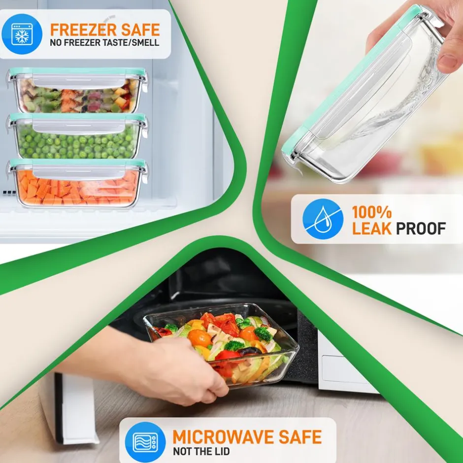 High Borosilicate Glass Food Container<NutriChef Clearance