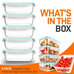 High Borosilicate Glass Food Container<NutriChef Clearance