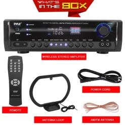 Home Audio Amplifier System 300W 4-Channel USB/AUX/MP3 Receiver<Pyle Discount