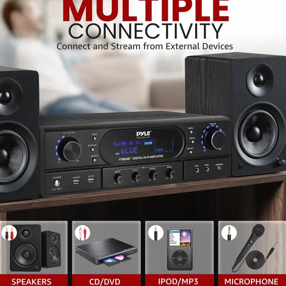 Home Theater Wireless Bt Streaming Recei<Pyle Clearance