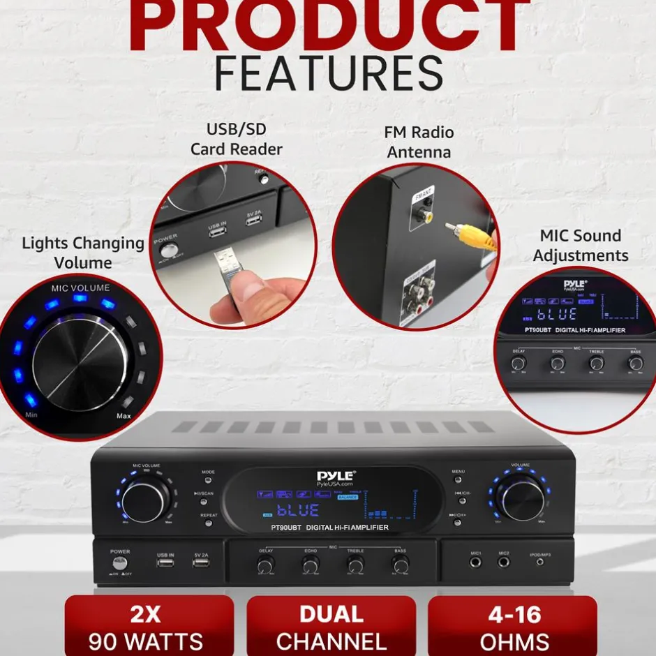 Home Theater Wireless Bt Streaming Recei<Pyle Clearance