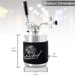 Homebrew Mini Keg System, 64 Oz.<NutriChef Outlet