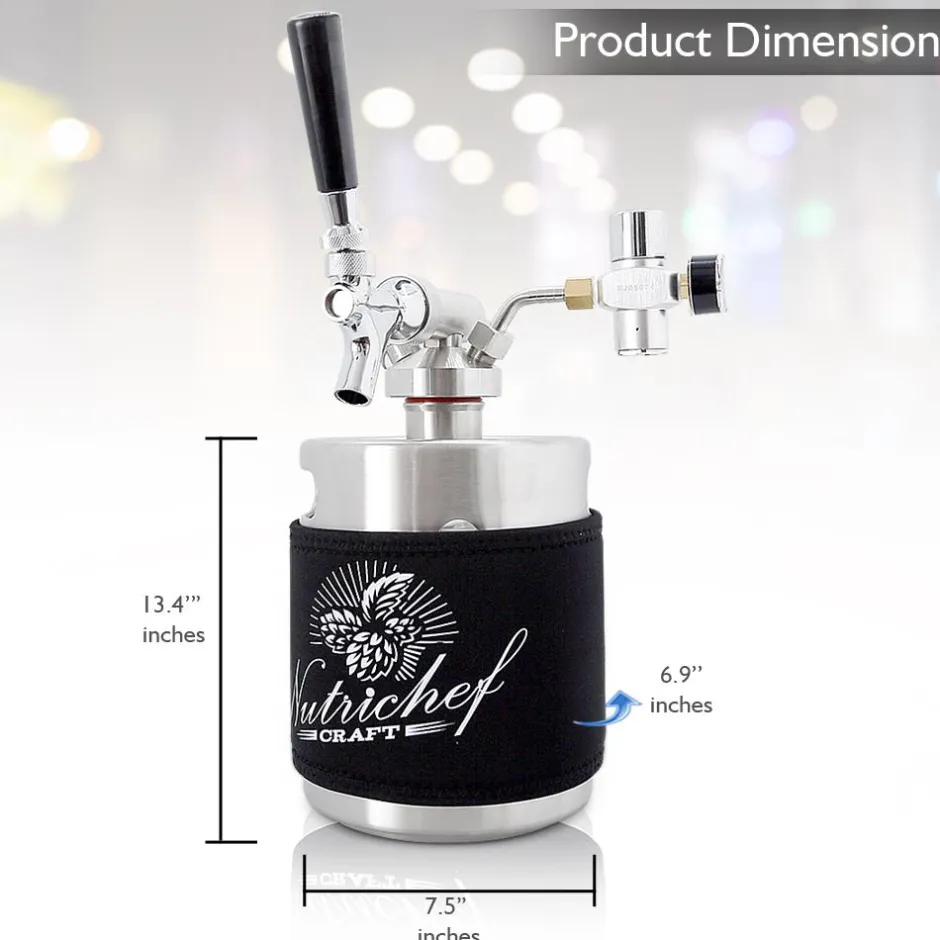 Homebrew Mini Keg System, 64 Oz.<NutriChef Outlet