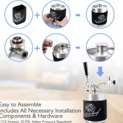 Homebrew Mini Keg System, 64 Oz.<NutriChef Outlet