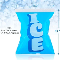 Ice Bag Cooler Pouches - Reusable Ziplock Seal, Holds 9lbs, 20 Pack<NutriChef Clearance