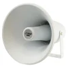 Indoor/Outdoor PA Horn Speaker 30W Loud Sound Aluminum White<Pyle