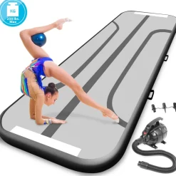 Inflatable Gymnastics Mat - Full Support - Durable PVC - 9.8 ft<SereneLife Hot