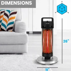 Infrared Patio Heater, Efficient Carbon Fiber, Aluminum Frame, Indoor/Outdoor<SereneLife New