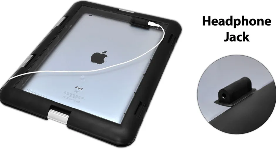 iPad Waterproof Case IPX8 Shockproof Marine Grade with Headphone Jack<Pyle Best
