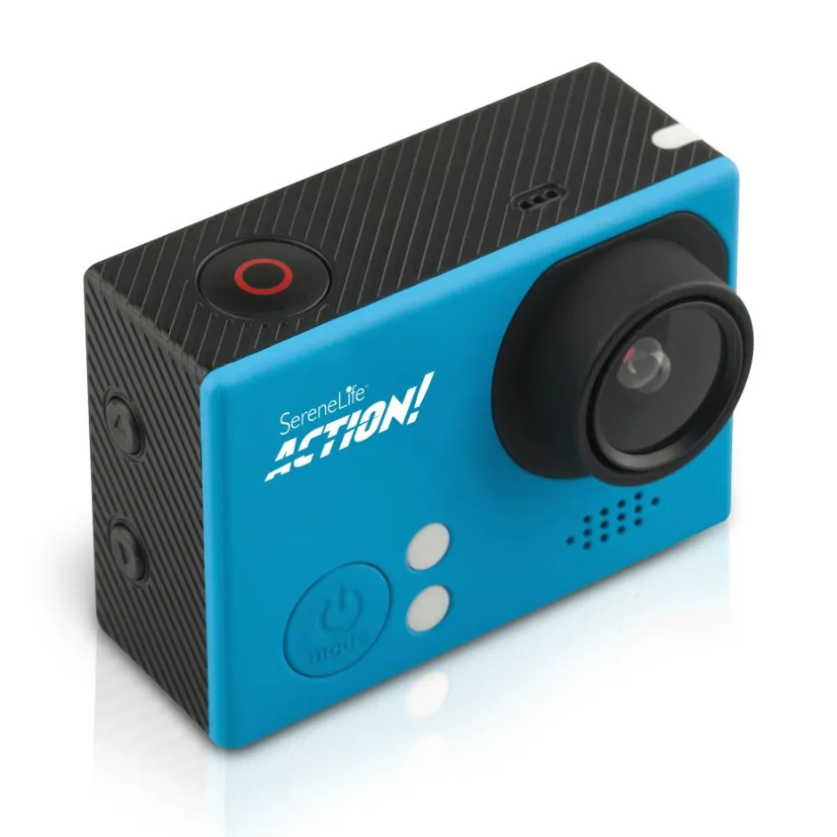 4K Ultra HD Action Camcorder, Slow-Mo, WiFi, Blue, 2" LCD, 160° Wide Angle<SereneLife Clearance