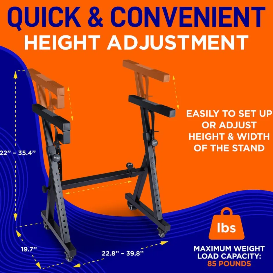 Keyboard Stand With Wheels<Pyle Online