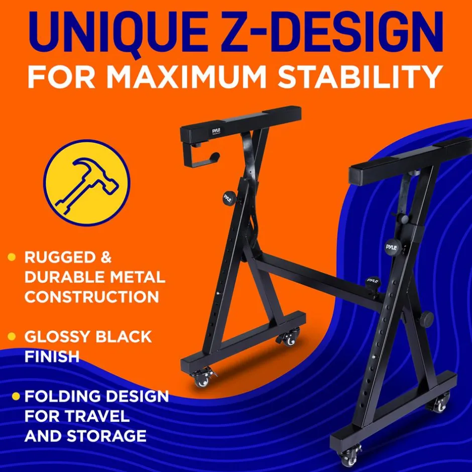 Keyboard Stand With Wheels<Pyle Online