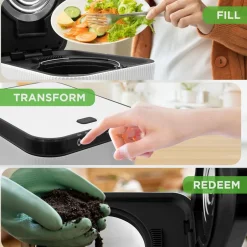 3L Electric Kitchen Composter - Odorless, Automatic, White<NutriChef Best