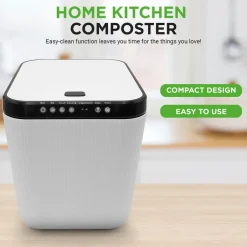 3L Electric Kitchen Composter - Odorless, Automatic, White<NutriChef Best