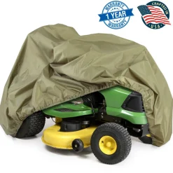 Lawn Tractor Cover Waterproof Canvas Snug Fit All-Weather Green<Pyle