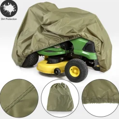 Lawn Tractor Cover Waterproof Canvas Snug Fit All-Weather Green<Pyle
