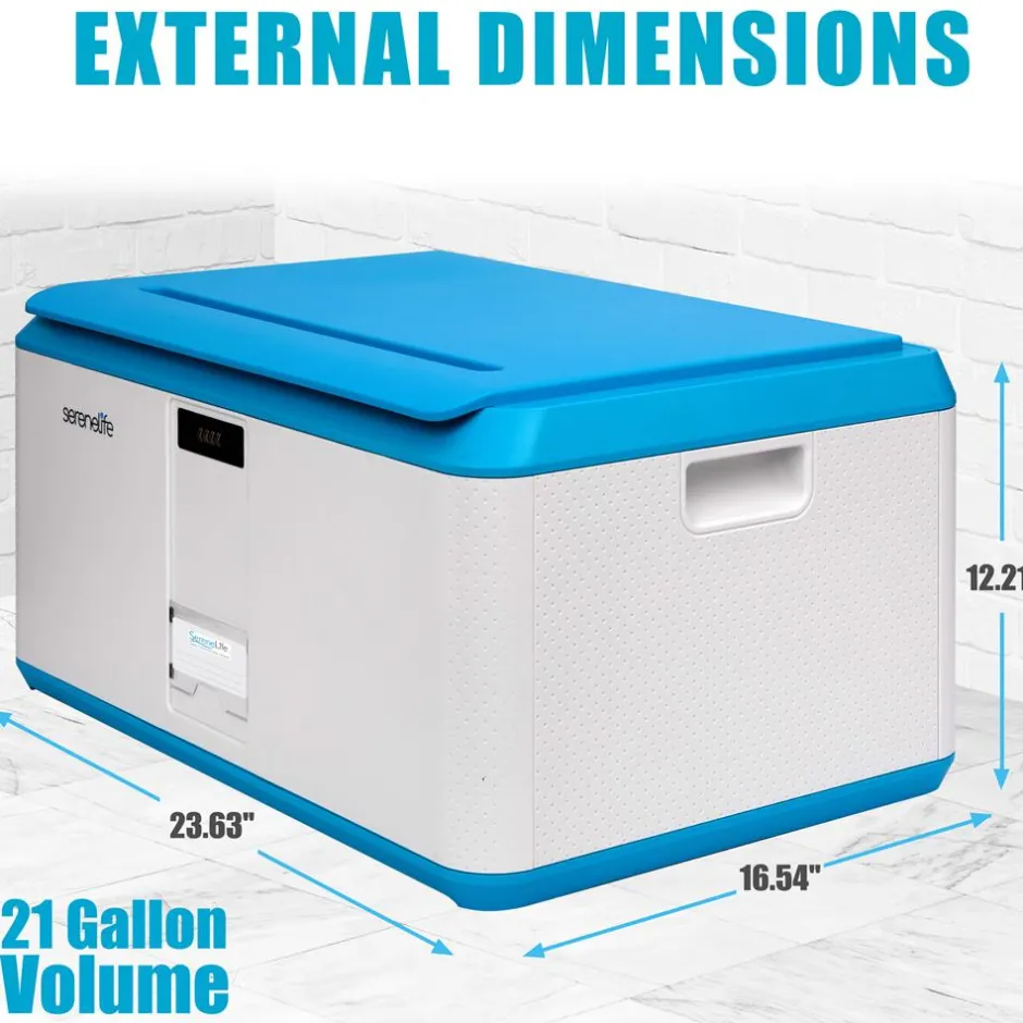Lockable Storage Box 21 Gal Secure Combo Lock Reinforced ABS<SereneLife Best