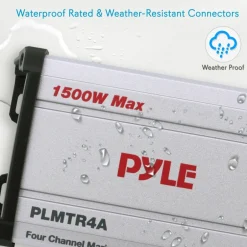 Marine Amplifier 1500W Waterproof 4-Channel IP-65<Pyle Outlet