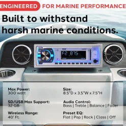 Marine Bluetooth Mp3 Radio Receiver<Pyle Outlet