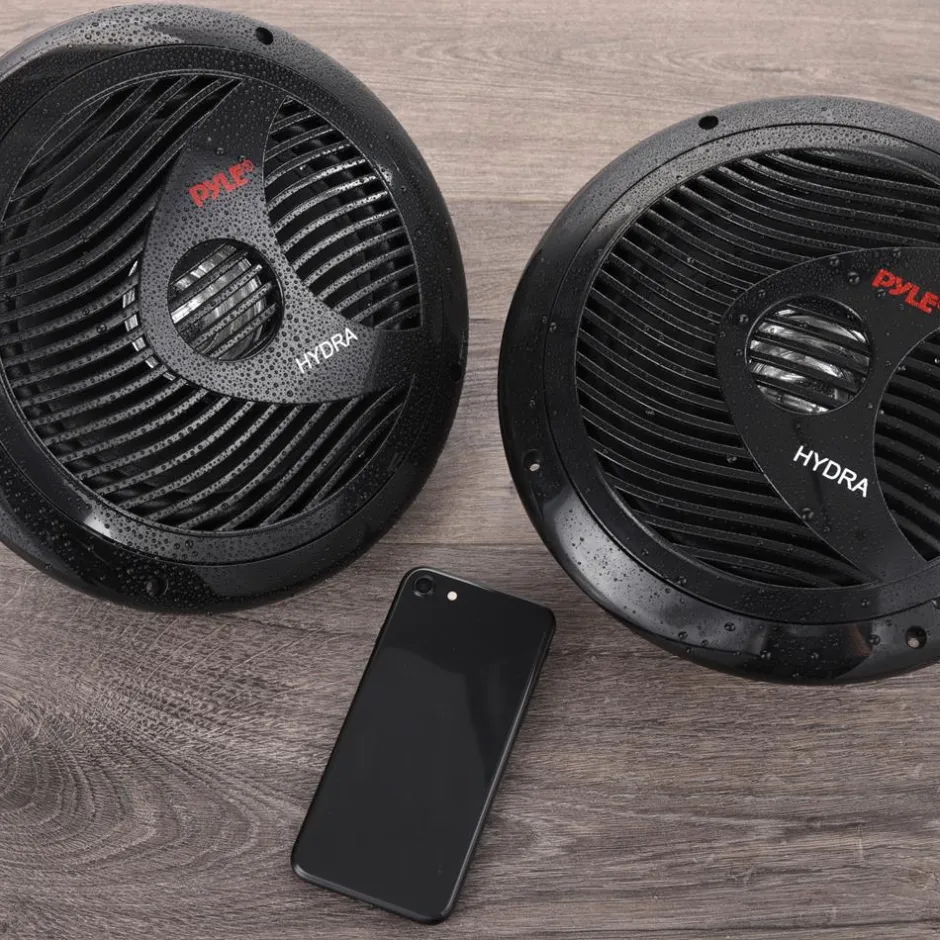 Marine Speakers 180W Waterproof Dual Cone Polyprone White<Pyle Online