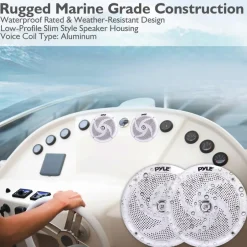Marine Speakers 180W Waterproof 5.25