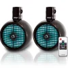 Marine Speakers Waterproof 480W LED Lights 8" White<Pyle Hot