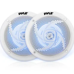 Marine Speakers Waterproof 180W LED Lights Low-Profile 5.25" Pair<Pyle Sale